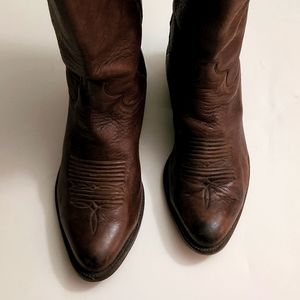 Panhandle Slim brown leather cowboy boots